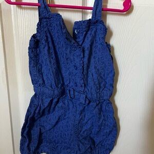 Kids Blue Sleeveless Romper